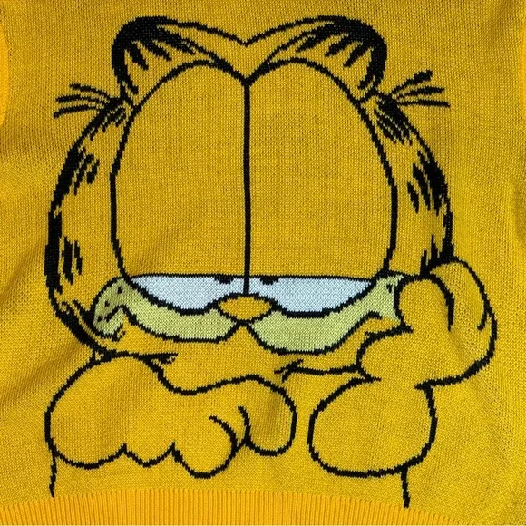 Garfield x fun Turtleneck Sweater Size M Streetwear Graphic Novelty Heavyweight - Picture 6 of 13